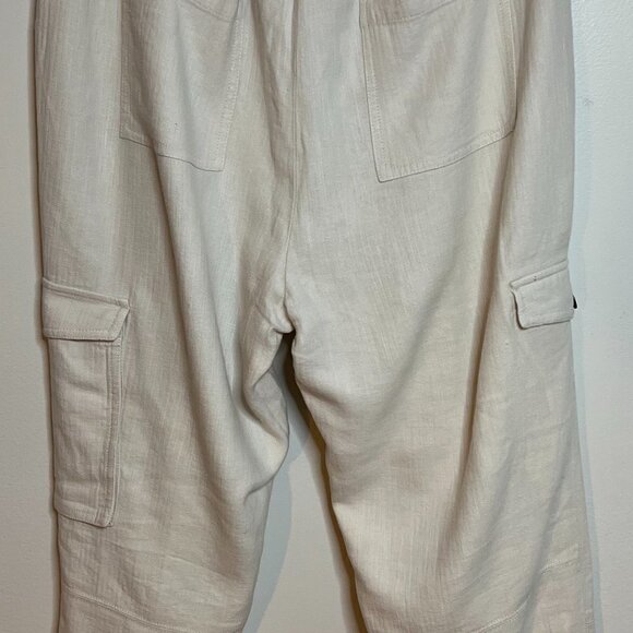 J Crew Jogger Cargo Linen Pants Size 14 - Picture 5 of 8